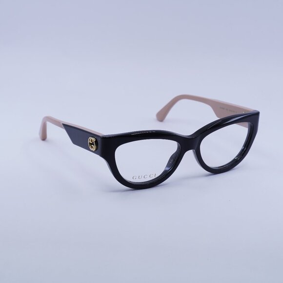 Gucci GG1665O 008 Eyeglasses Black/Nude 53mm Cat Eye Frame - Picture 1 of 12
